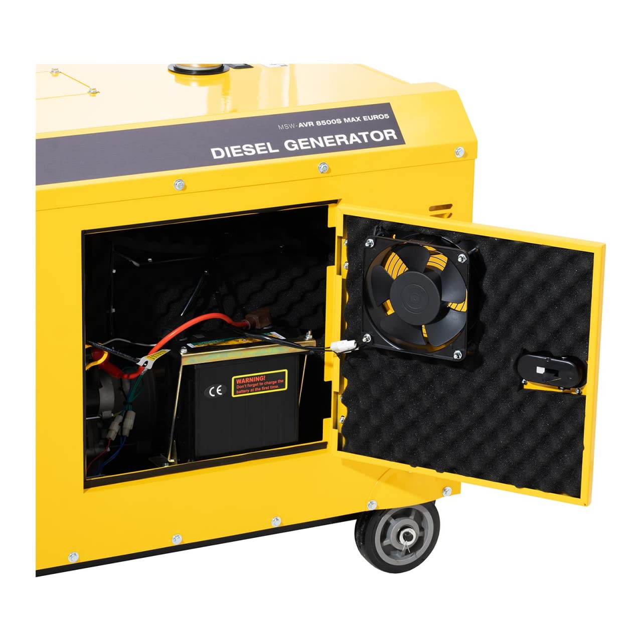 MSW MSW-AVR 8500S MAX EURO5 Grupo electrógeno diesel 8500 W 30 L 230/400 V móvil AVR Euro 5 Grupo electrógeno diesel