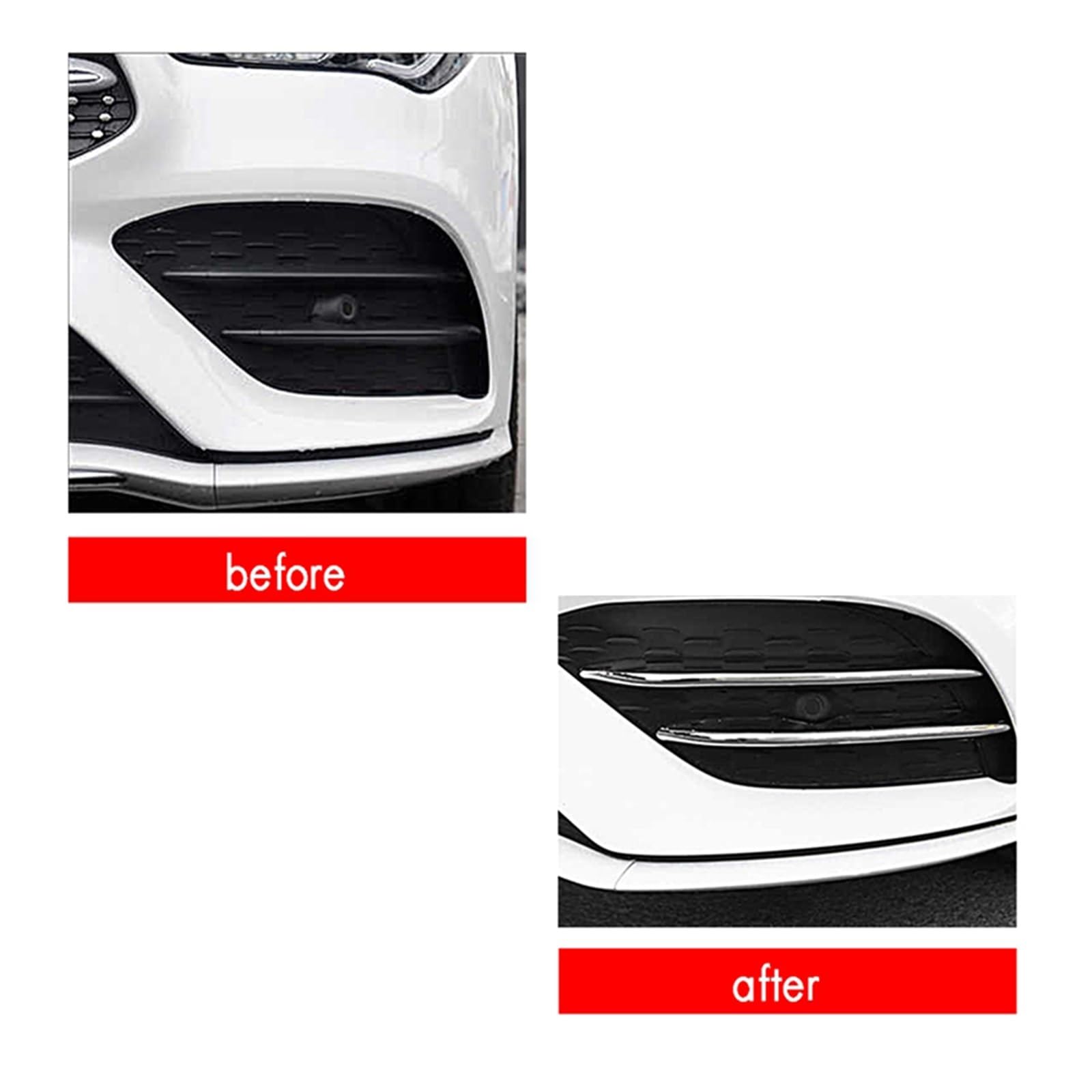 Kühlergrill Nebelscheinwerfer Abdeckung Grille Streifen Aufkleber Dekoration Für Mercedes Für Benz Für C-Klasse CLA C118 CLA200 260 2020 Front Kühlergrill