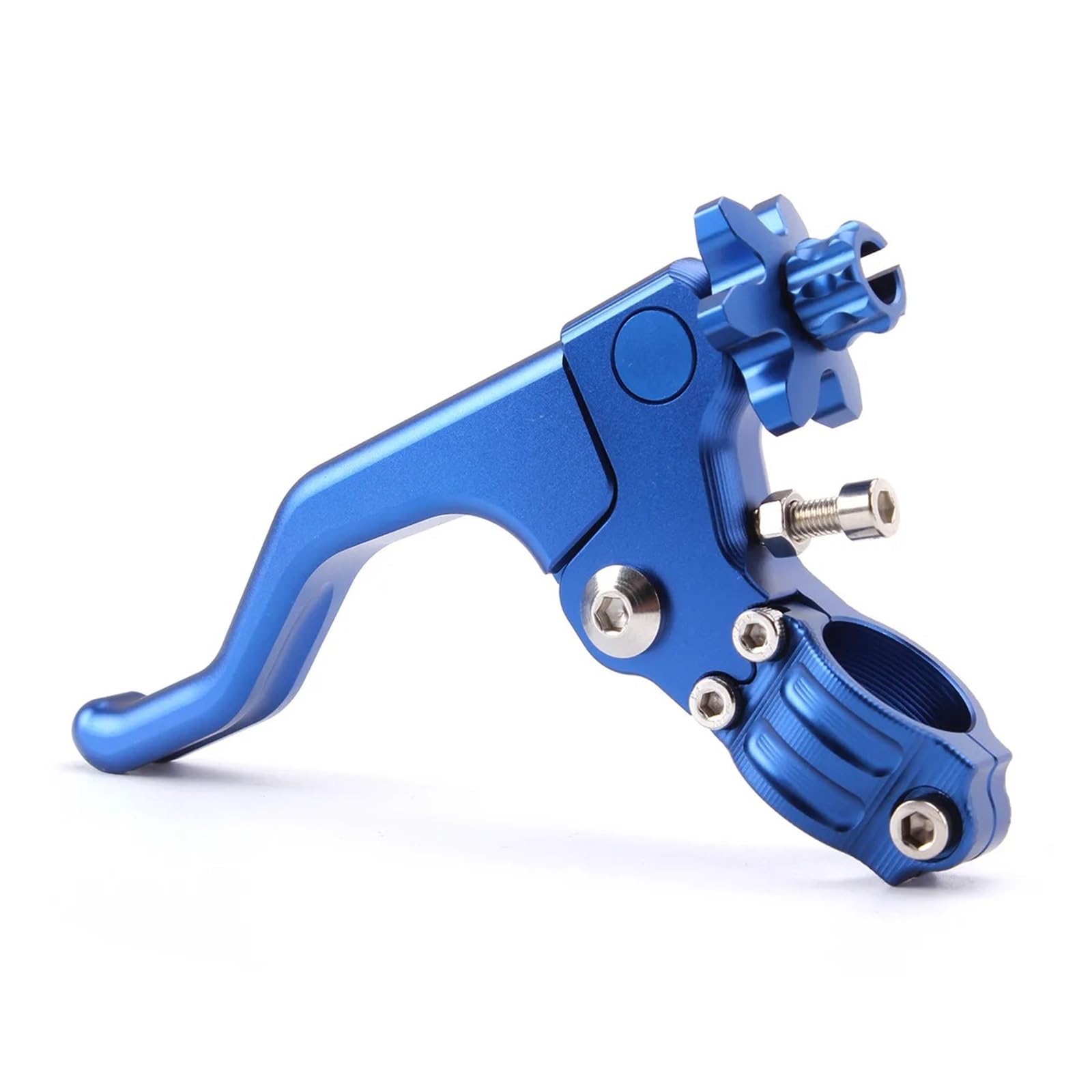 JWQEBNS Motorcycle Brake Clutch Levers for CRF250R CRF450R CRF230F XR230 for Suzuki for Ducati for Kawasaki 22MM CNC Short Stunt Clutch Lever Cable System(Blue)