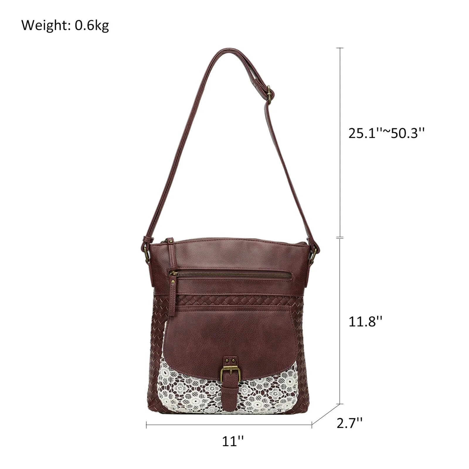 Torebki i torebki crossbody, miękka skóra PU, damska torba na ramię z wieloma kieszeniami
