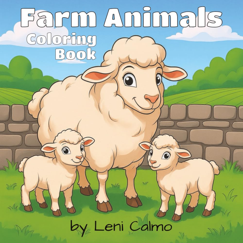 Farm Animals Coloring Book: Cute and Simple Farm Animal Scenes | Fun and Educational Coloring Book Featuring Cows Horse, Chickens Pigs Ducks and More ... for Kids (Calm Escapes Coloring Series)