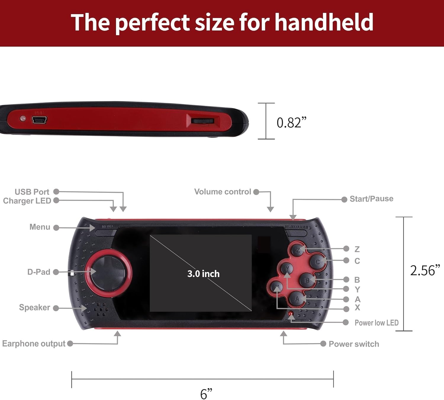 16 Bit Handheld Game for Kids Built-in 230 HD Classic Retro Video Games USB Rechargeable 3.0 Inch Childrens Travel Electronics Toys Portable Gaming Player System Gift for Boys Girls Ages 4-8-12 5 61MKyAX64 L. AC SL1500