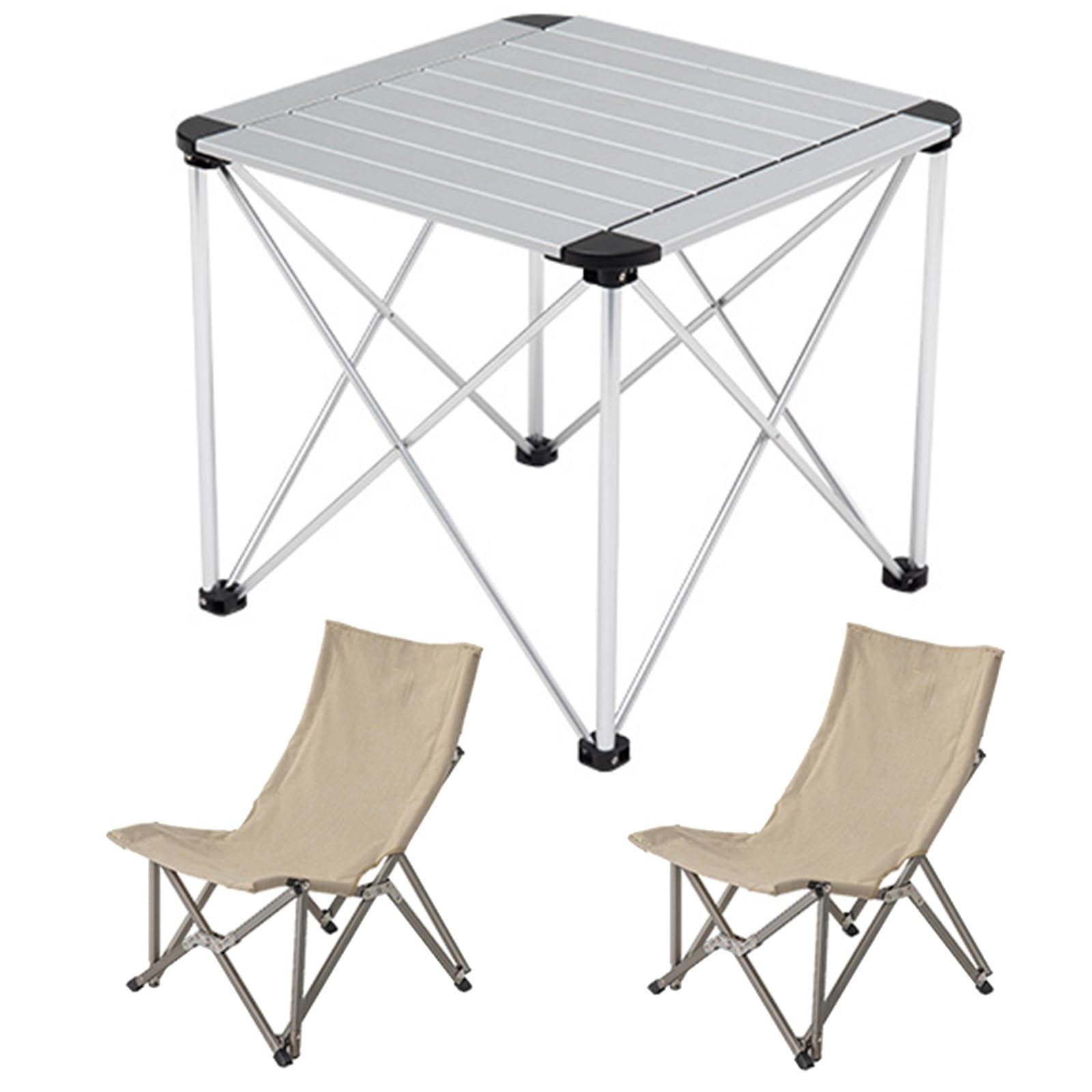 Table de camping pliante d'une élégance moderne en aluminium durable