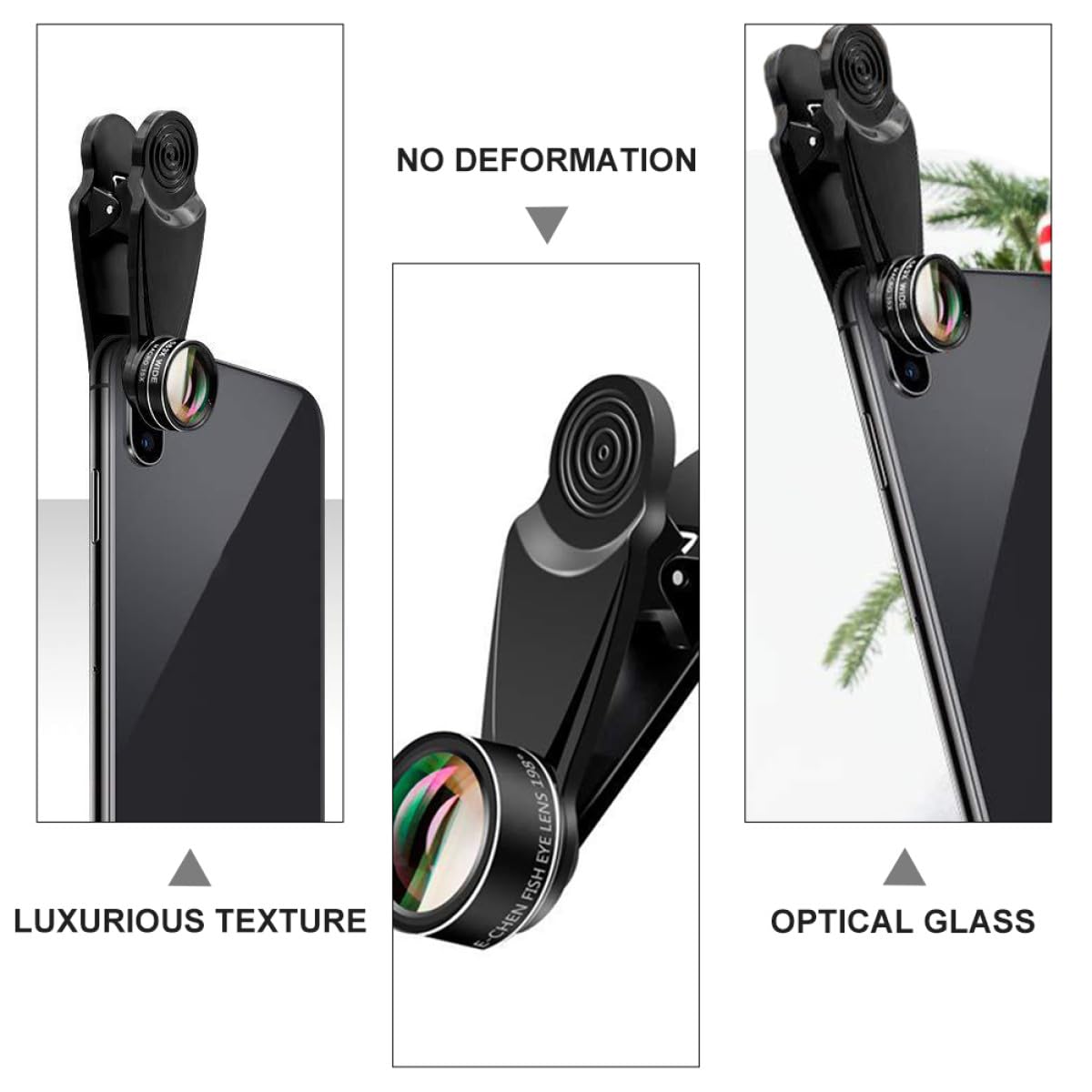 ifundom 2juegos Lentes De Fotografía para Teléfonos Móviles Lente Gran Angular y Macro Compatible Dispositivos Incluye Clip y Funda De Almacenamiento