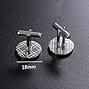 Personalised Cufflinks for Men Engraved Stainless Steel Cufflinks for Him Personalised Gifts for Dad Boyfriend Husband Best Man Usher Groomsman Anniversary Wedding with Gift Box (Clock) #2