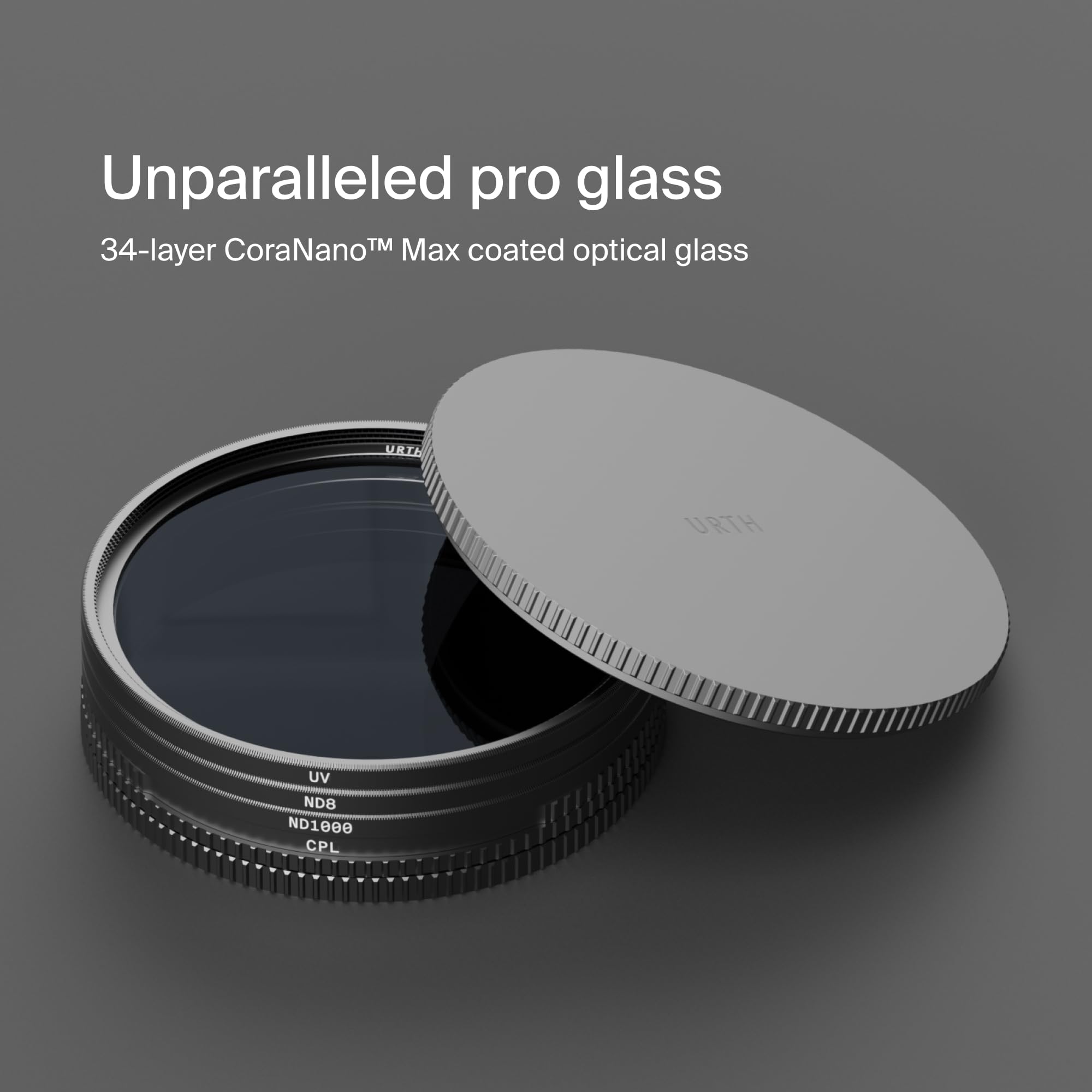 Urth 77 mm Kit Filtri 4-in-1 (Pro) — UV Professionale, Polarizzatore Circolare (CPL), ND8, ND1000, Vetro Ottico Nano Multistrato Avanzato, Filtri Ultrasottili per Fotocamere