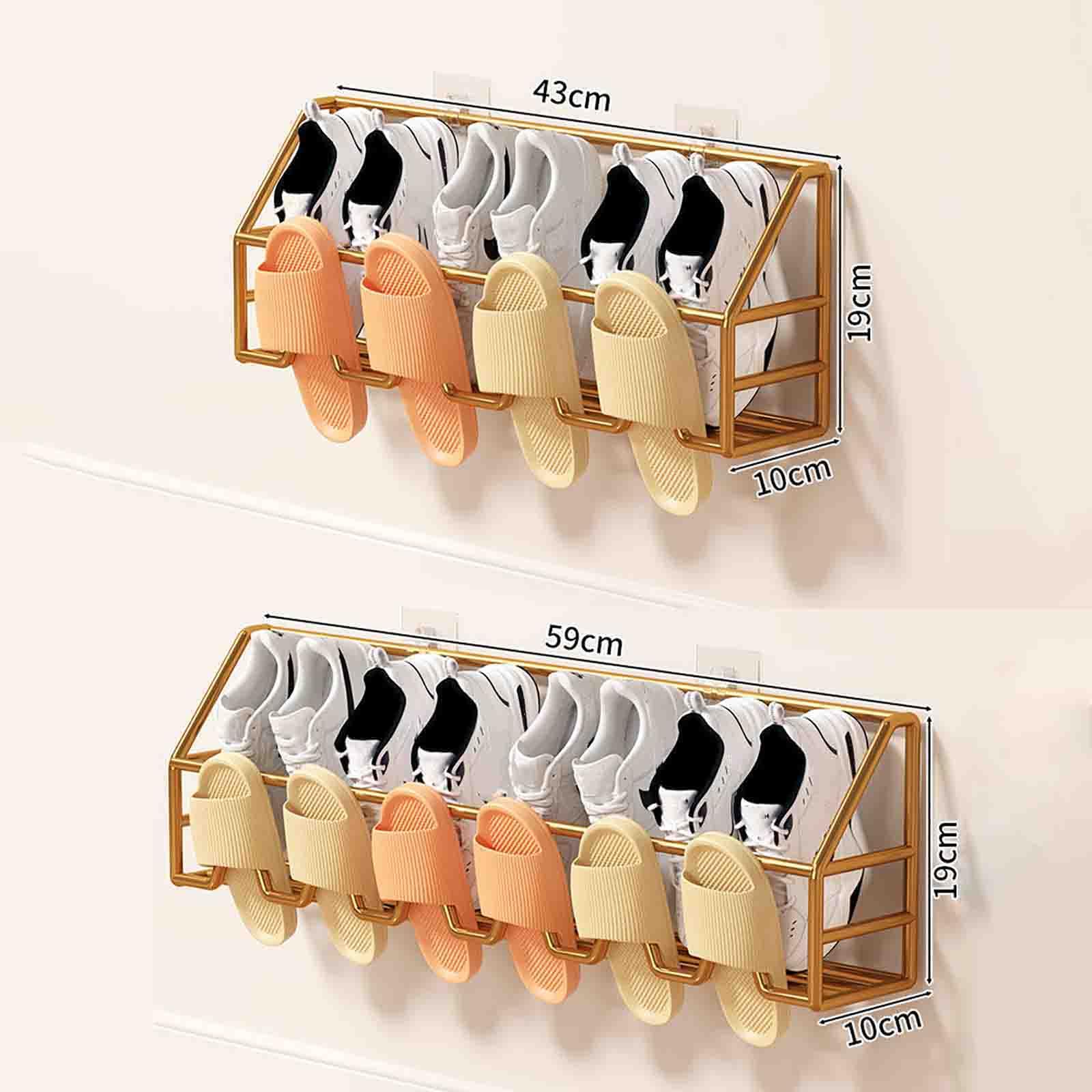 rangement chaussure etagere porte chaussures entree (White,59x10x19cm)