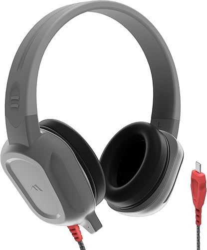 Brenthaven Auriculares con cable con micrófono  USB C en la oreja resistentes 2 auriculares ajustables con cable largo libre de enredos - Material