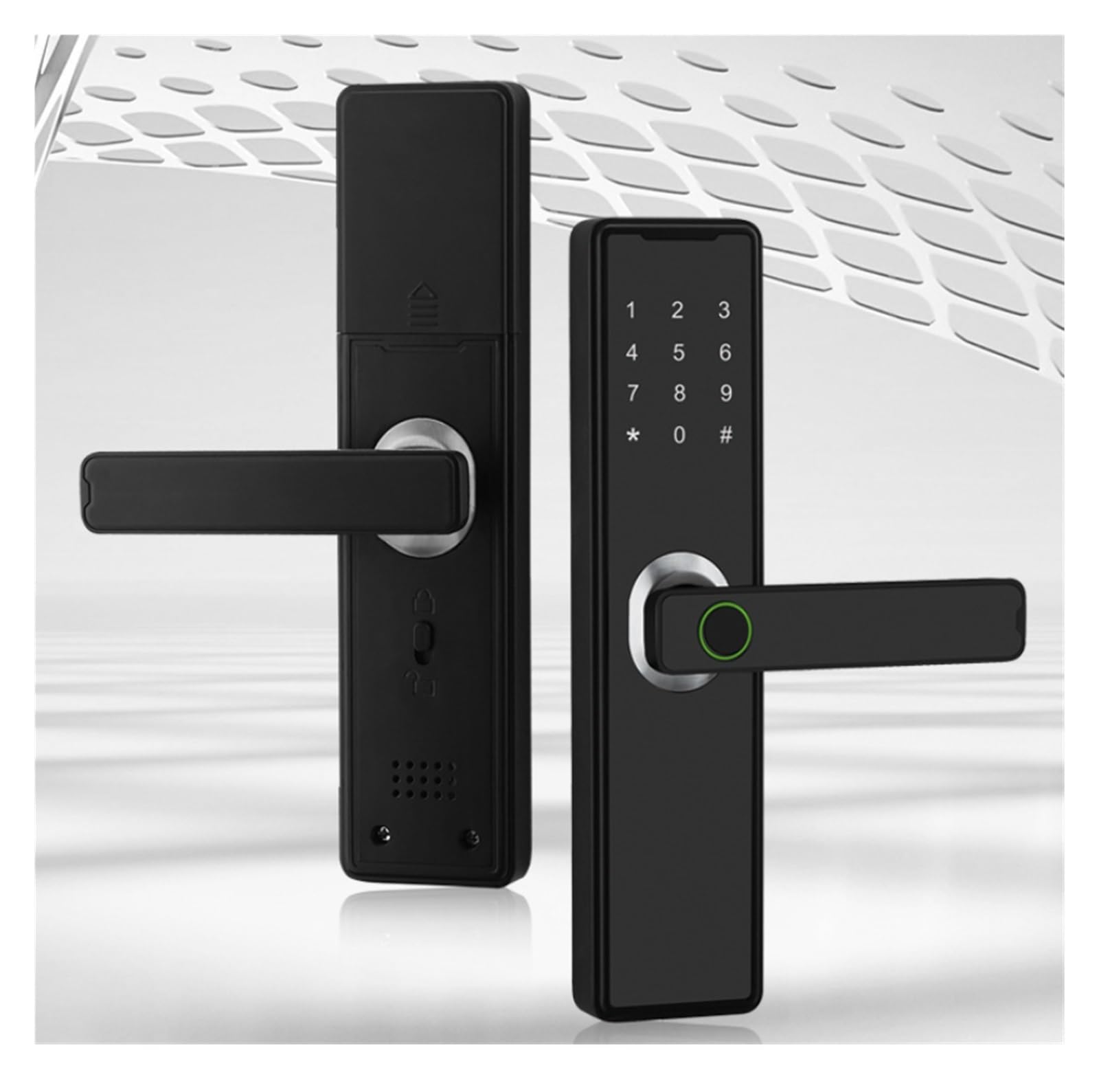 serratura smart Smart Lock con maniglia Serratura elettronica for porta anteriore Controllo app Tuya for camera da letto Home Office interna(Silver)