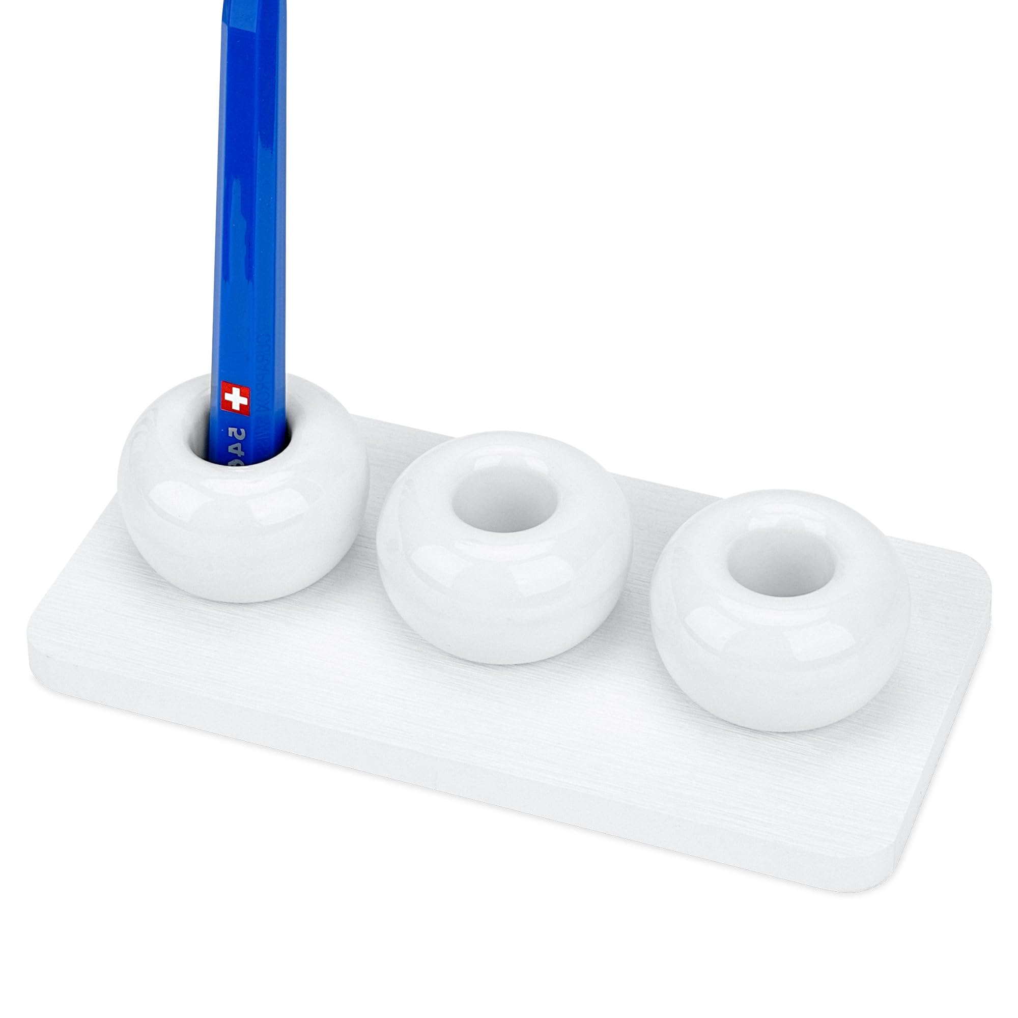 Porte-brosse à dents anti-humidité en céramique et plateau diatomite pour éliminer l'eau stagnante