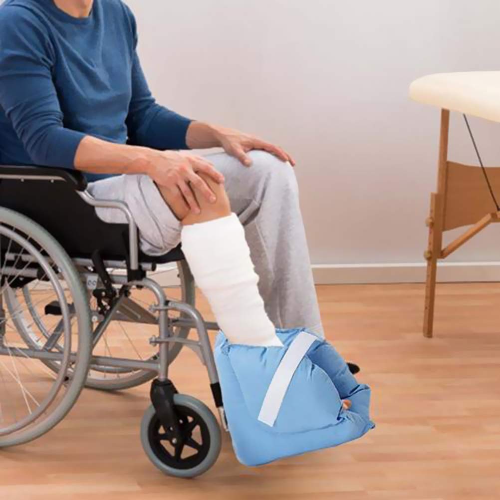 Cojín de Apoyo para el Tobillo, Almohadilla de Apoyo para los pies, Suave y Ajustable, Protector de Tobillos para Mantener el Calor y aliviar Las úlceras en la Cama, Dolor de presión y alivi
