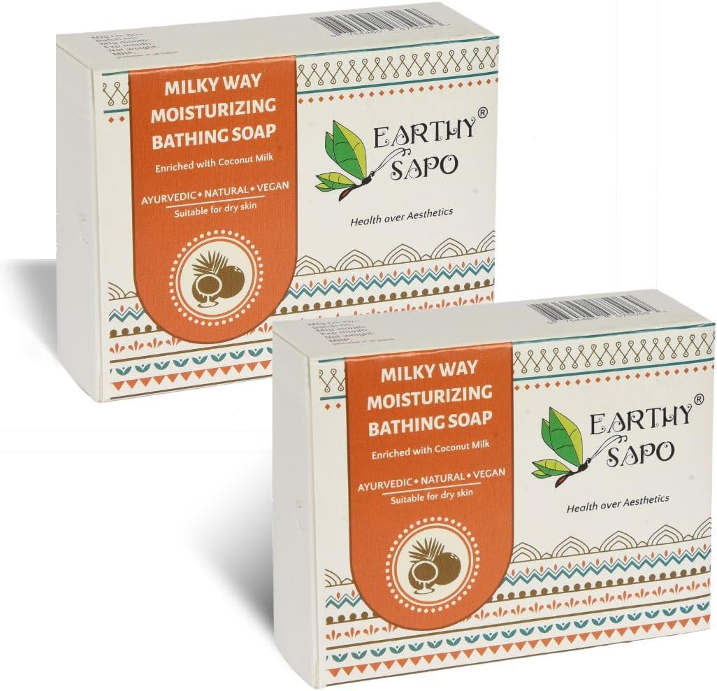 Handmade Milky Way Moisturizing Bathing Soap (coconut milk), 100g pack of 2