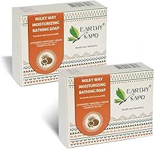 Earthy Sapo Handmade Milky Way Moisturizing Bathing Soap (coconut milk), 100g pack of 2