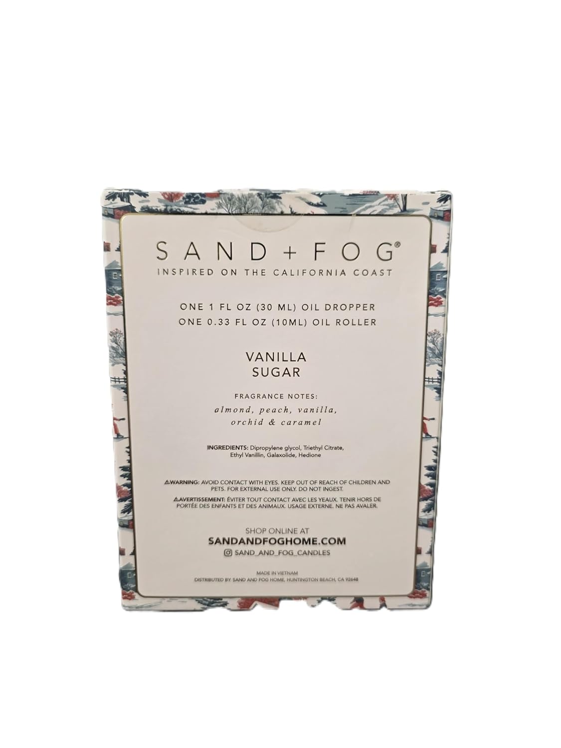 Sand + Fog Vanilla Sugar Eau De Parfum Oil Set, 1 fl oz Dropper and 0.33 fl oz Roller