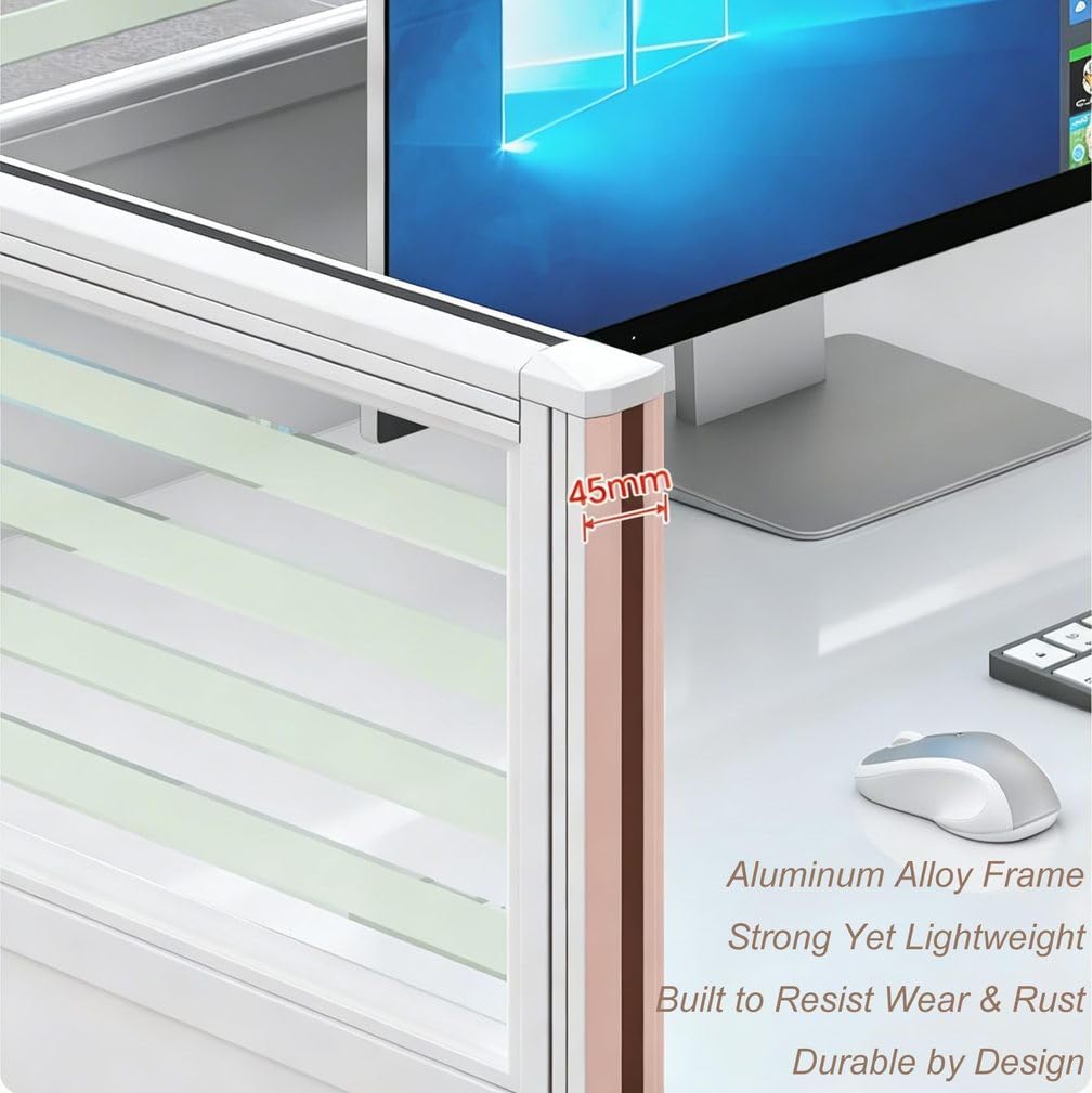 Postazione di lavoro modulare per il personale, scrivania per ufficio con hub di ricarica USB, scrivania per computer professionale per ufficio domestico, aziendale | Postazione di lavoro per personale, robusta scrivania doppia per computer, multiutente,