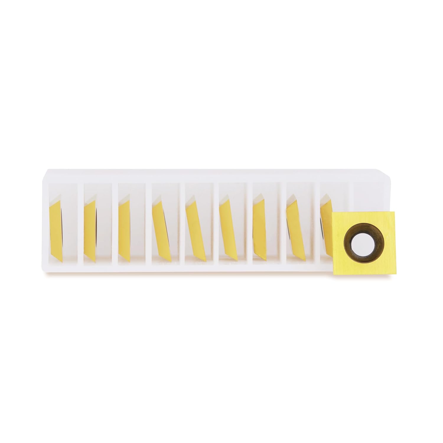ZahyoX 10PCS 12mm TiN Coated Tungsten Carbide Inserts Replacement for CNC Spoilboard Surfacing Router Bit (12mm x 12mm, 2.2mm), 30 Degree Cutting Angle