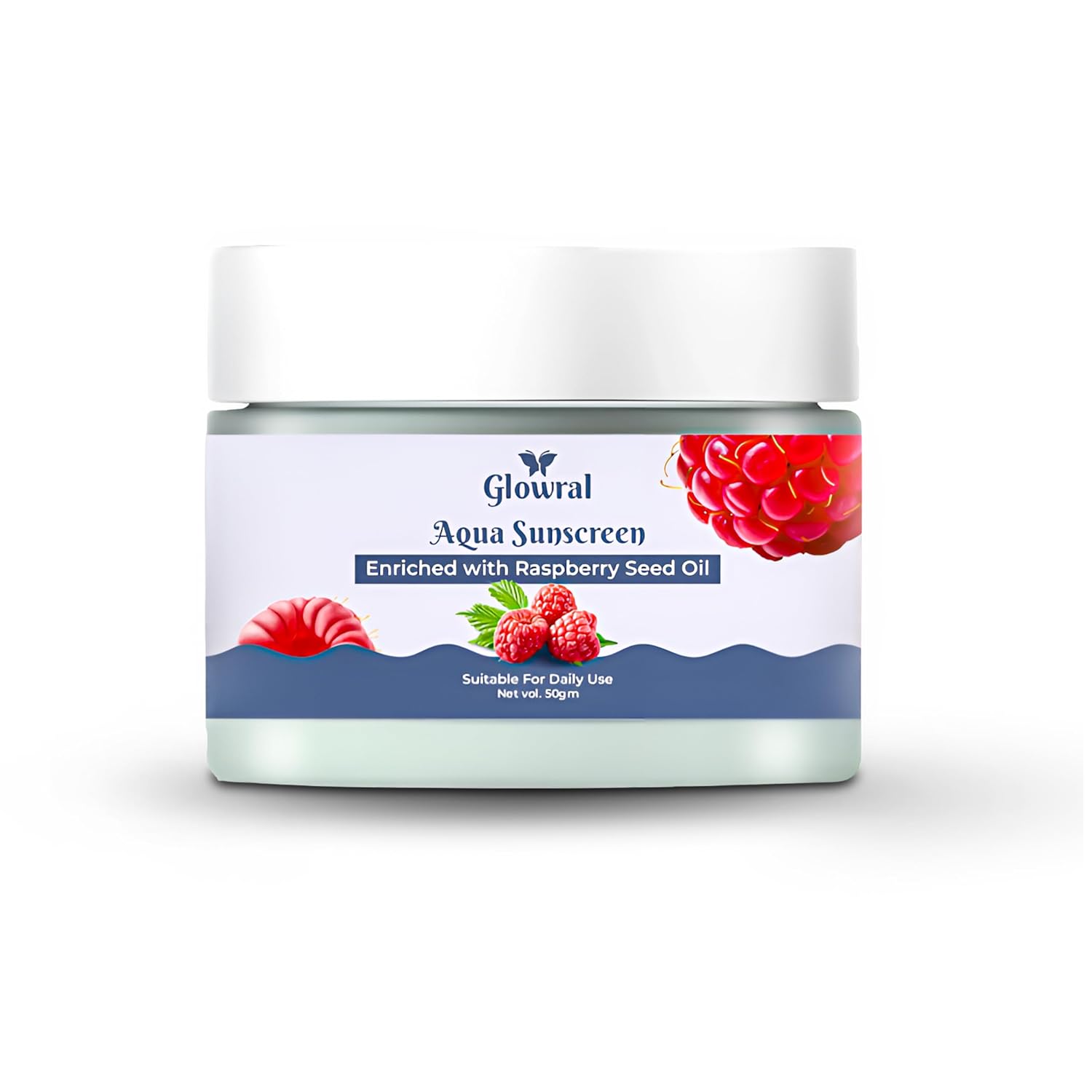 Glowral Sunscreen SPF 50 PA+++, Broad Spectrum Protection from UVA/UVB, Lightweight, Non-Greasy, Suitable for All Skin Typ...