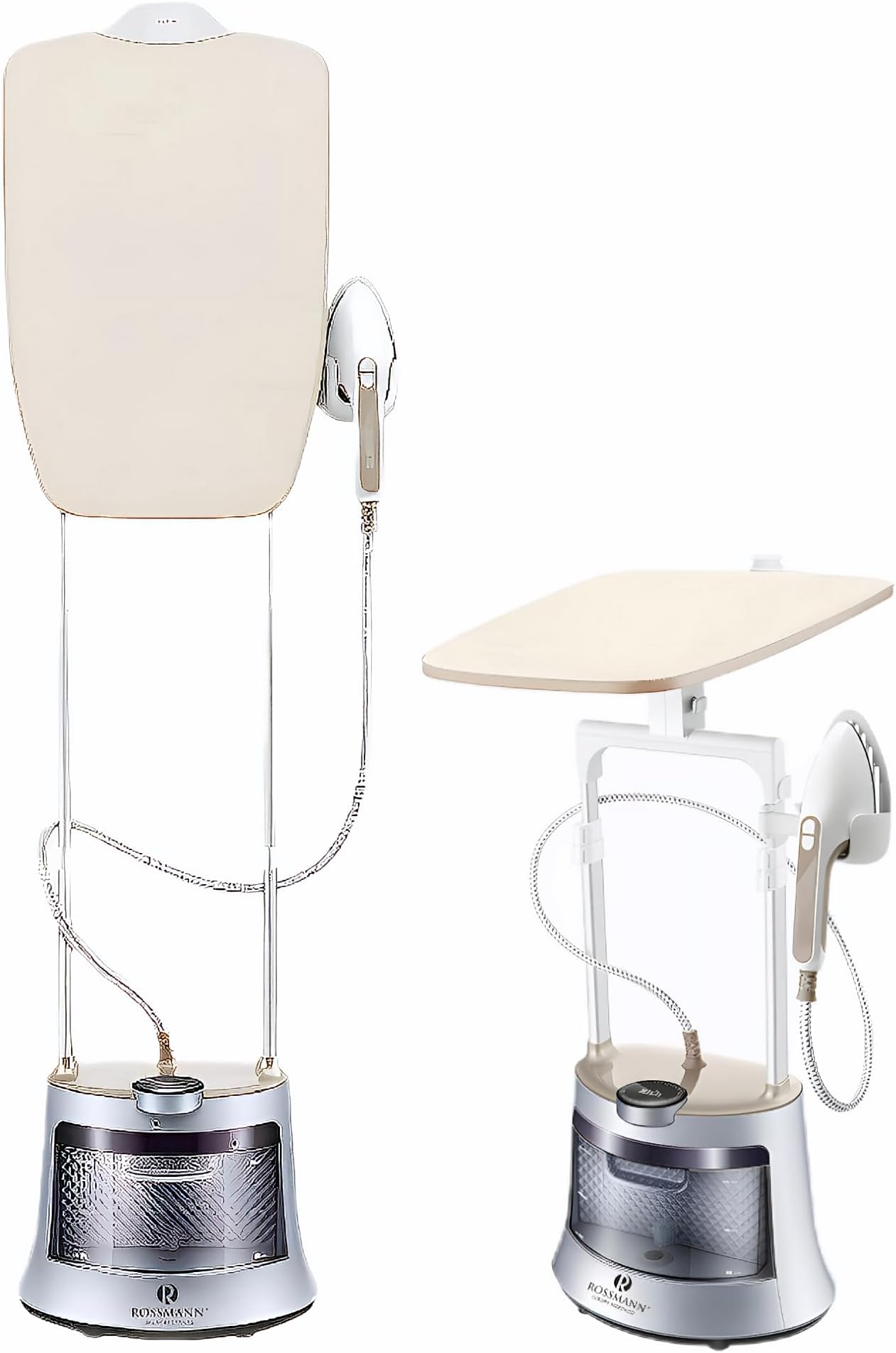 Garment Steamer | 2400 Watts Ultra High Pressure Steam | Auto Steam Start/Stop | Large Moveable Board | 7 Level Digital Control | Large 2 Liter Tank | Horizontal & Vertical Use (Gold)