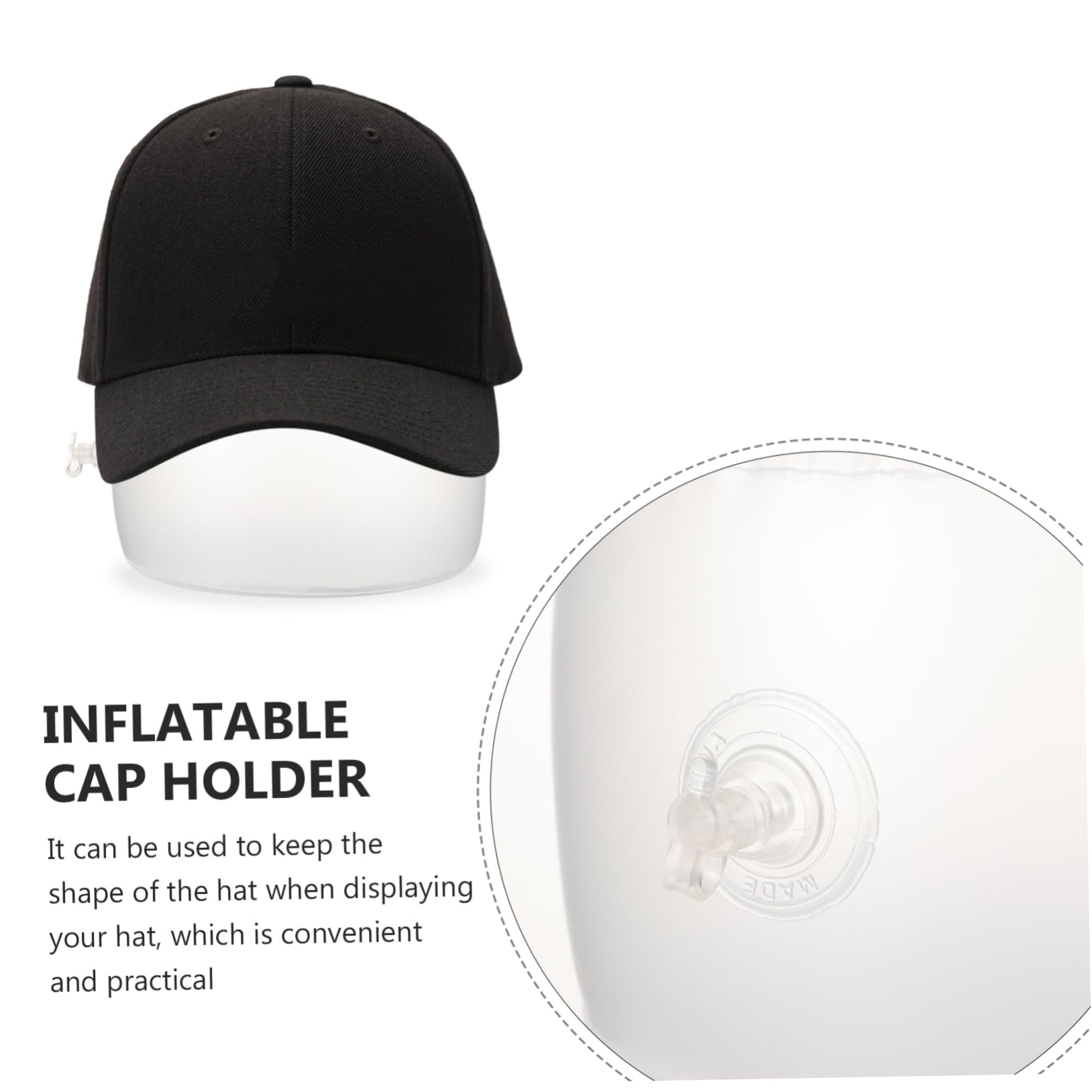 Supporto Per Cappelli Gonfiabile In PVC - Trasparente, Per Scrivania, Mantiene La Forma Di Cappelli E Berretti