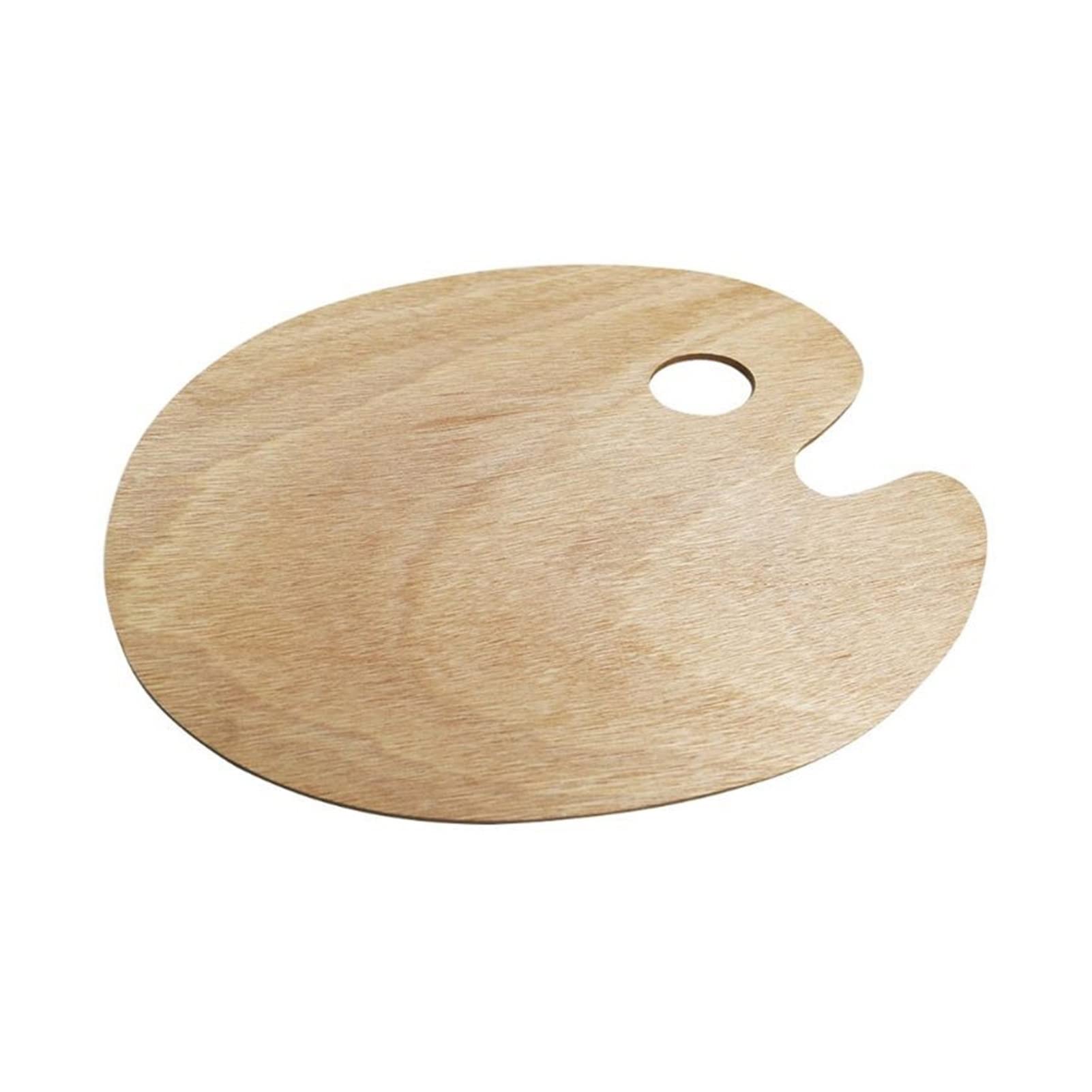 Palety farb Drewniana paleta artystów z otworem na kciuk Obraz olejny Akryl Farba owalna paleta malarska Taca na paletę farb Taca (kolor: 20x30 cm, rozmiar: jeden rozmiar) (30x40 cm jeden rozmiar)