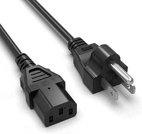 Superer Cable de alimentación de CA de 3 clavijas compatible con Sony Playstation PS3 de primera generación (grasa), Xbox 360 de 1 generación