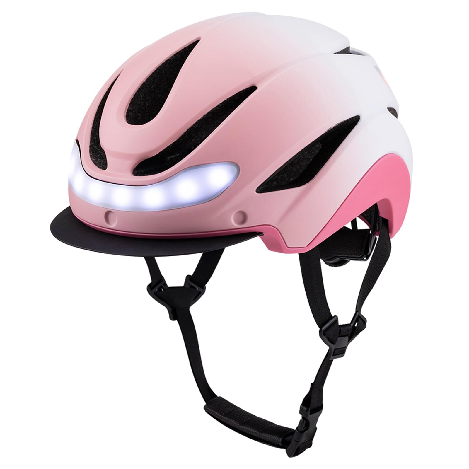 XUMIUZIY Casco de Ciclismo Inteligente con Intermitentes Integrados, Lente Antivaho de Alta Claridad, Visera Solar Desmontable, Seguridad LED para Ciclistas Urbanos
