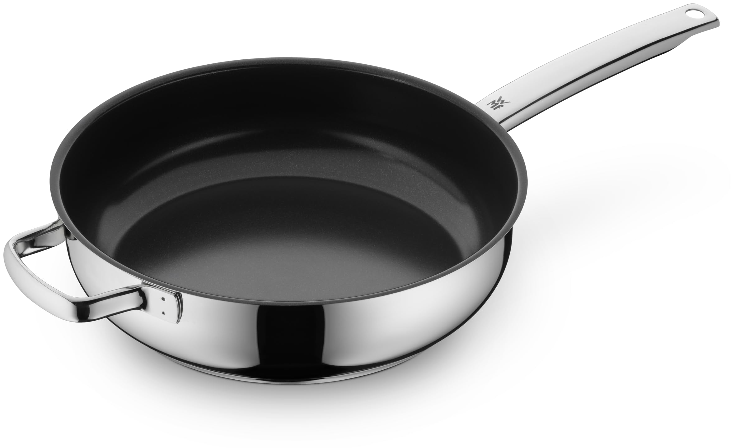 WMF Durado Schmorpfanne Induktion 28 cm, Cromargan Edelstahl 18/10 beschichtet, Keramikbeschichtung, hoher Rand, Hitzebeständig bis 400°C, backofenfest bis 260°C