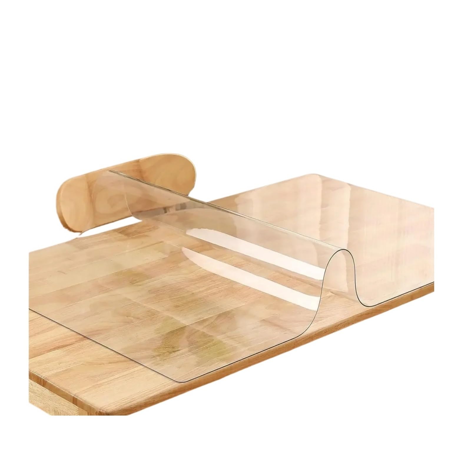 ZFIHAV 1pcs PVC Transparent Tablecloth, Heat-resistant, Waterproof, And Oil Resistant Dining Table Mat for Tables(80cmx120cm)