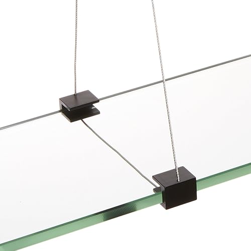 Miniatura 6 de Spancraft Glass CR-12x33-Estante de vidrio estilo colgante (como un andamio) de acero cepillado, 12 x 33 pulgadas, CR-4.75x12-Brushed Steel