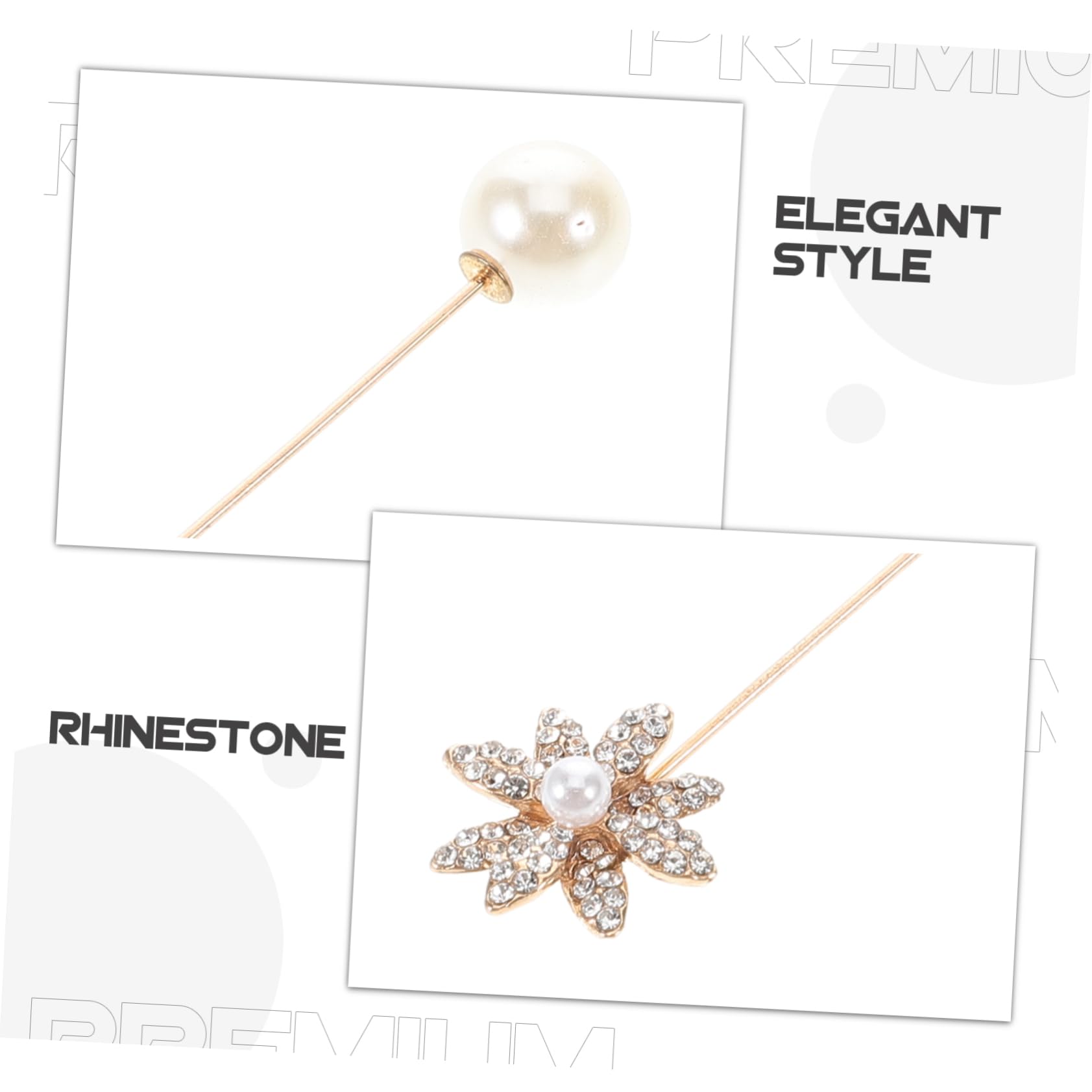 Jewellery para el Vestido de la Camisa de la Camisa Stick Sombrero de Perla Pin de Seguridad Pins Gold Jewellery