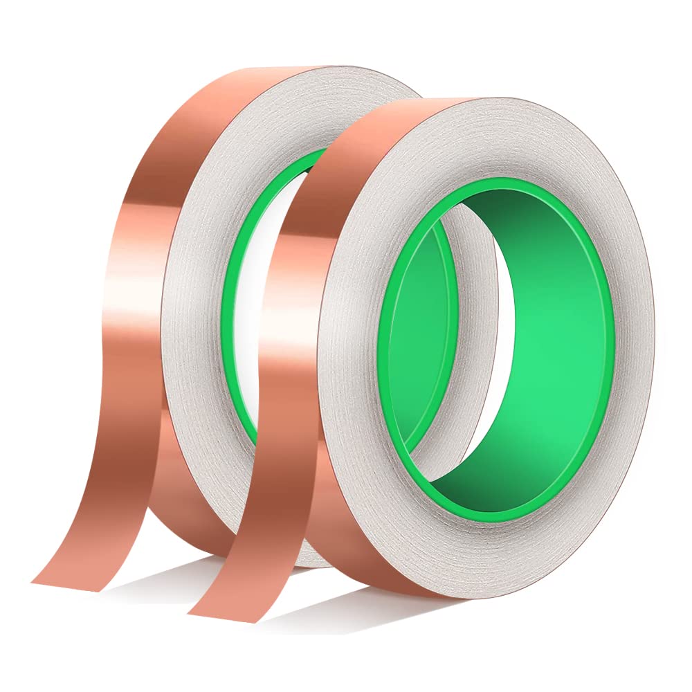 通用 20m Copper Tape，2 Pcs 20mm Slug Repellent Tape Dual Conductive Self