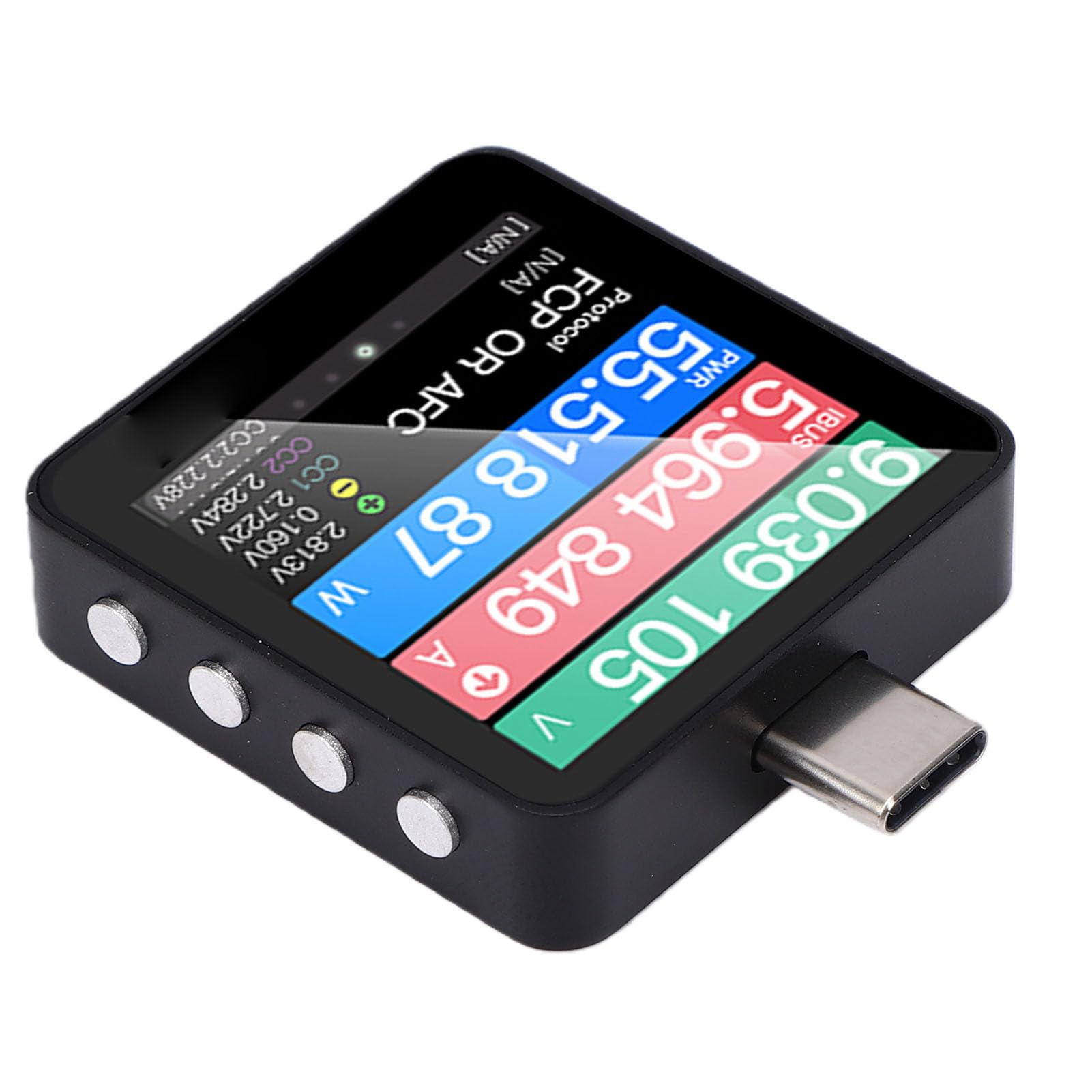 VBESTLIFE Przenośny Tester Szybkiego ładowania USB C | Tester kabla USB, cyfrowy miernik napięcia i prądu, obsługa USB PD3​.1 QC5.0