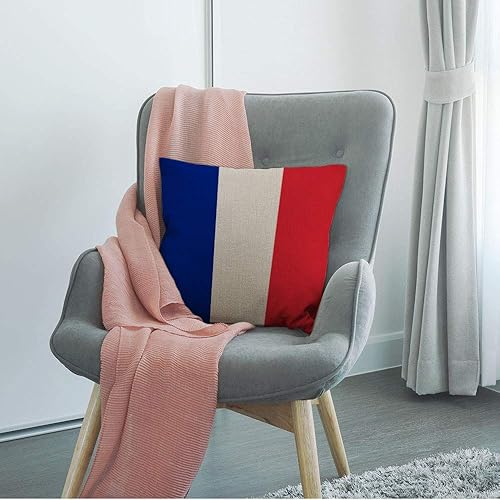 Miniatura 3 de HGOD DESIGNS Funda de almohada con bandera de Francia, bandera patriótica de Europa, bandera francesa, azul, blanco, rojo, fundas de almohada