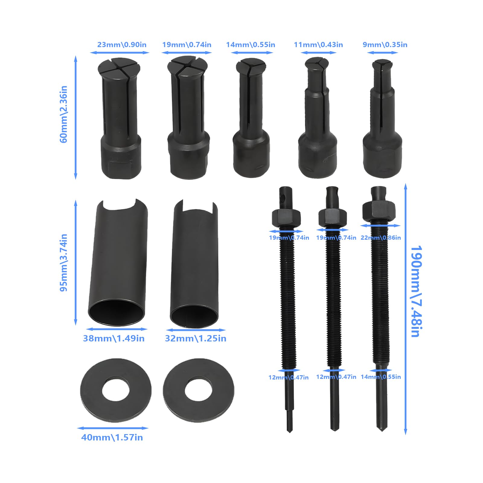 Estrattore per Cuscinetti Interni Moto, 9-23 mm, utensile per riparazioni Moto