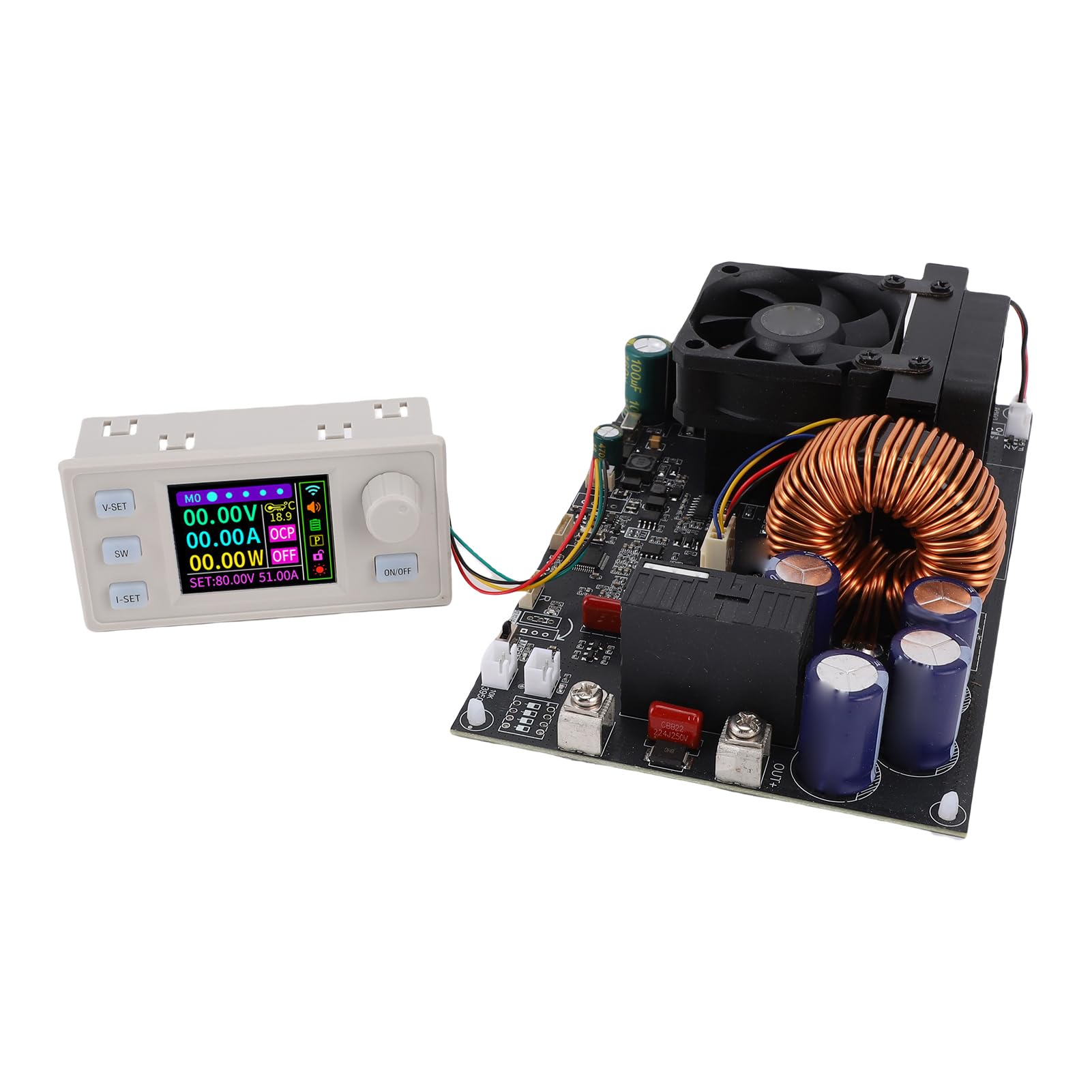 Regulowany Regulator Napięcia 0-80 V 0-50 A 4000 W z Wyświetlaczem Cyfrowym, Materiałem ABS. Precyzyjny Zasilacz Prądu Stałego do Testowania Sterowników LED i Sprzętu Laboratoryjnego