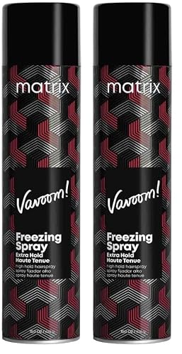 Image of Matrix Vavoom Freezing Spray Extra Hold Hair Spray, Fast-Drying, Ultra High Hold Styling Spray, 24-Hour Humidity Resistance, 500ml (Pack of 2)