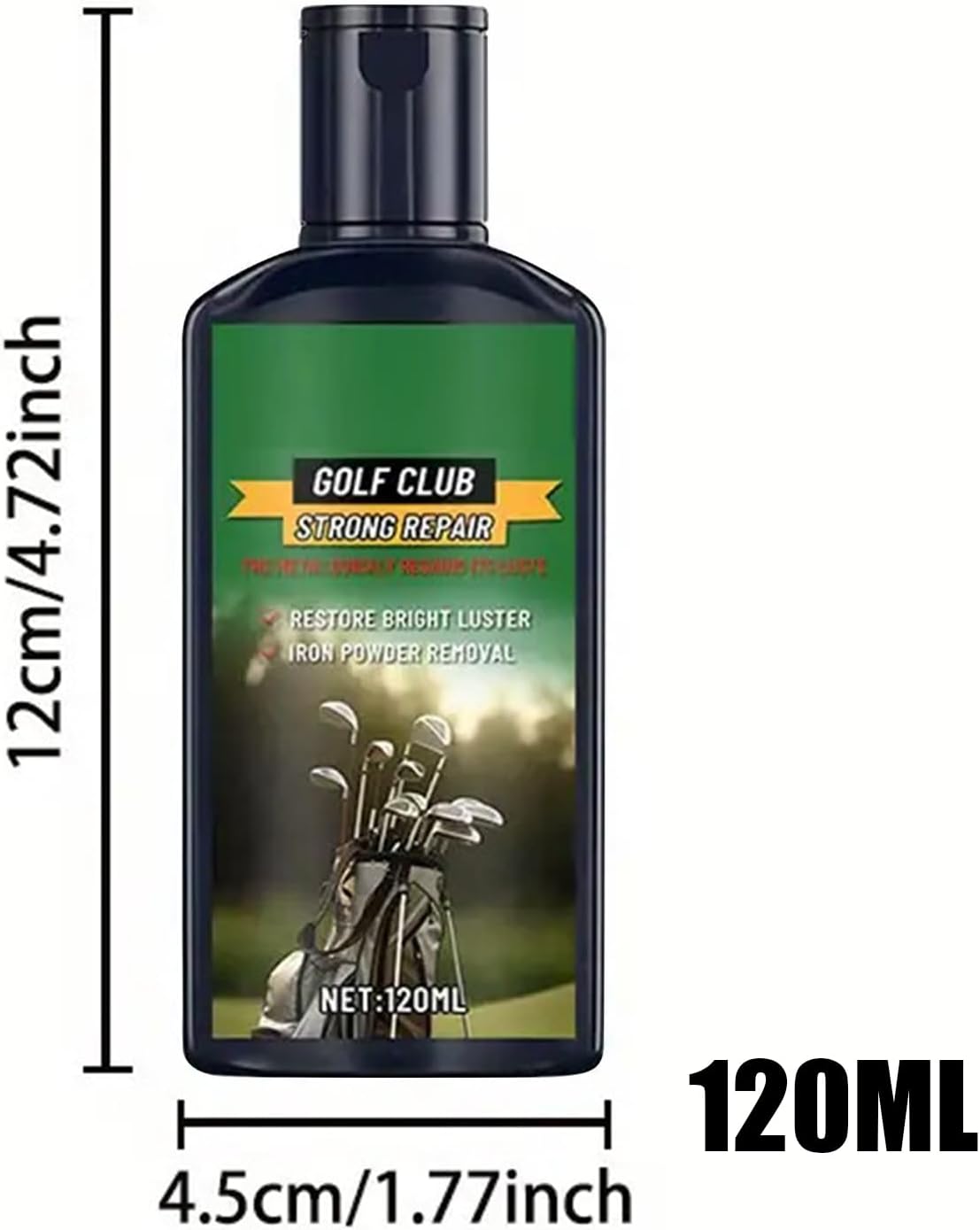 Golf Polish, Club Cleaner, 120ml Metal Scratch Remover Paste with Sponge for Brass Copper Iron Maintenance Professional Shine Restoration Rust Removal Tool for Golfers