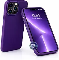 Capa Capinha Silicone Aveludado para iPhone 13 Pro Max – Case Premium Anti-Impacto, Toque Macio e Acabamento Fosco Elegante (ROXO ESCURO)