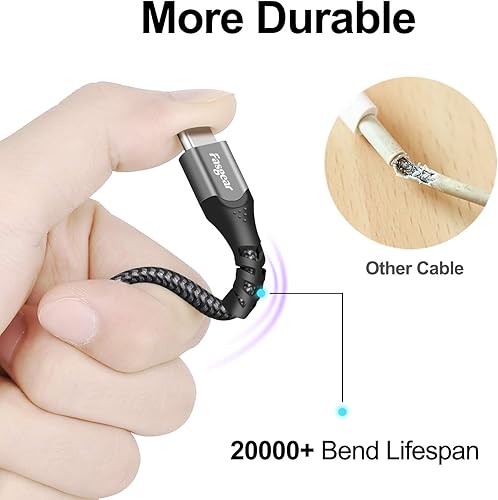 Miniatura 3 de Huawei Supercharge - Cable USB-C de 88 W de 6 pies, cable tipo C de carga rápida 6A, cable de repuesto trenzado de nailon para Huawei Mate 60 Pro,