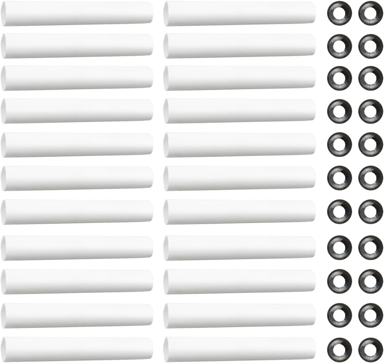 80mm Garage Door Hinge Quiet Roller Sleeves Hardware Tools Roller and Shaft Gaskets for Quiet Garage Door Rollers Bearing (22Pcs)