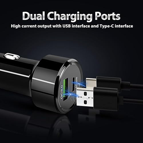 Miniatura 7 de FDAIUN para Hyundai Tucson 2022 2023 Almohadilla de carga inalámbrica de teléfono Material de silicona Puertos de carga dual Estación de cargador