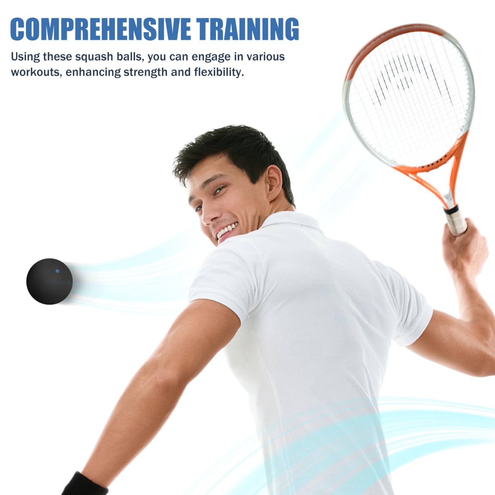 Toddmomy 1 Stück Squashbälle Professioneller Squashball Aus Hochelastischem Gummi Mit Einem Roten Punkt Für Wettkampftraining