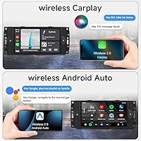 Vista 5 de ASURE Radio estéreo para coche con Carplay Android Auto para Dodge RAM Chrysler 300 Jeep Grand Cherokee Compass 2006 2007 2008 Specail coches, 3