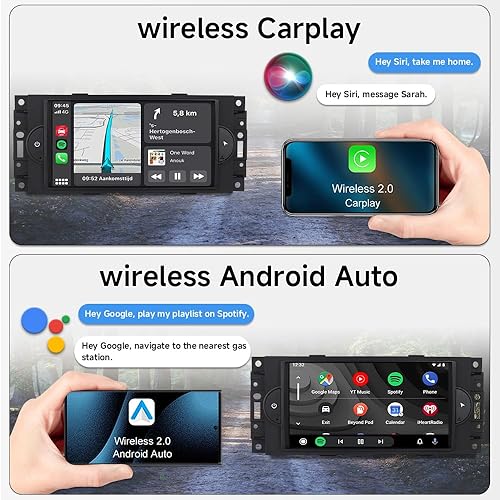 Miniatura 5 de ASURE Radio estéreo para coche con Carplay Android Auto para Dodge RAM Chrysler 300 Jeep Grand Cherokee Compass 2006 2007 2008 Specail coches, 3