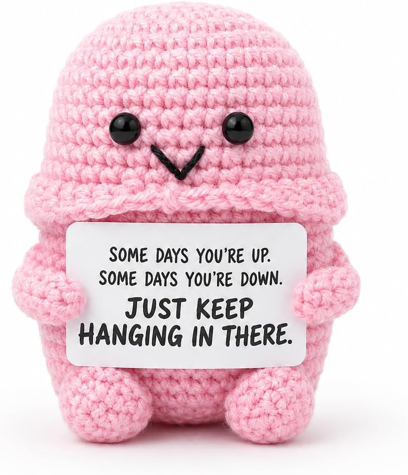 Funny Crochet Plush, Gag Gift for Friends, Funny Desk Decor