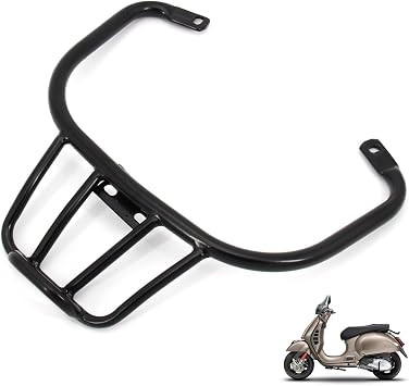 Compatible with VESPA Primavera 150 Sprint 150 GTV GTS300 Motorcycle Rear Luggage Rack Metal Cargo Carrier Black Rear Tail Storage Rack Extender Shelf Holder Replacement AccessoriesGTV/GTS300