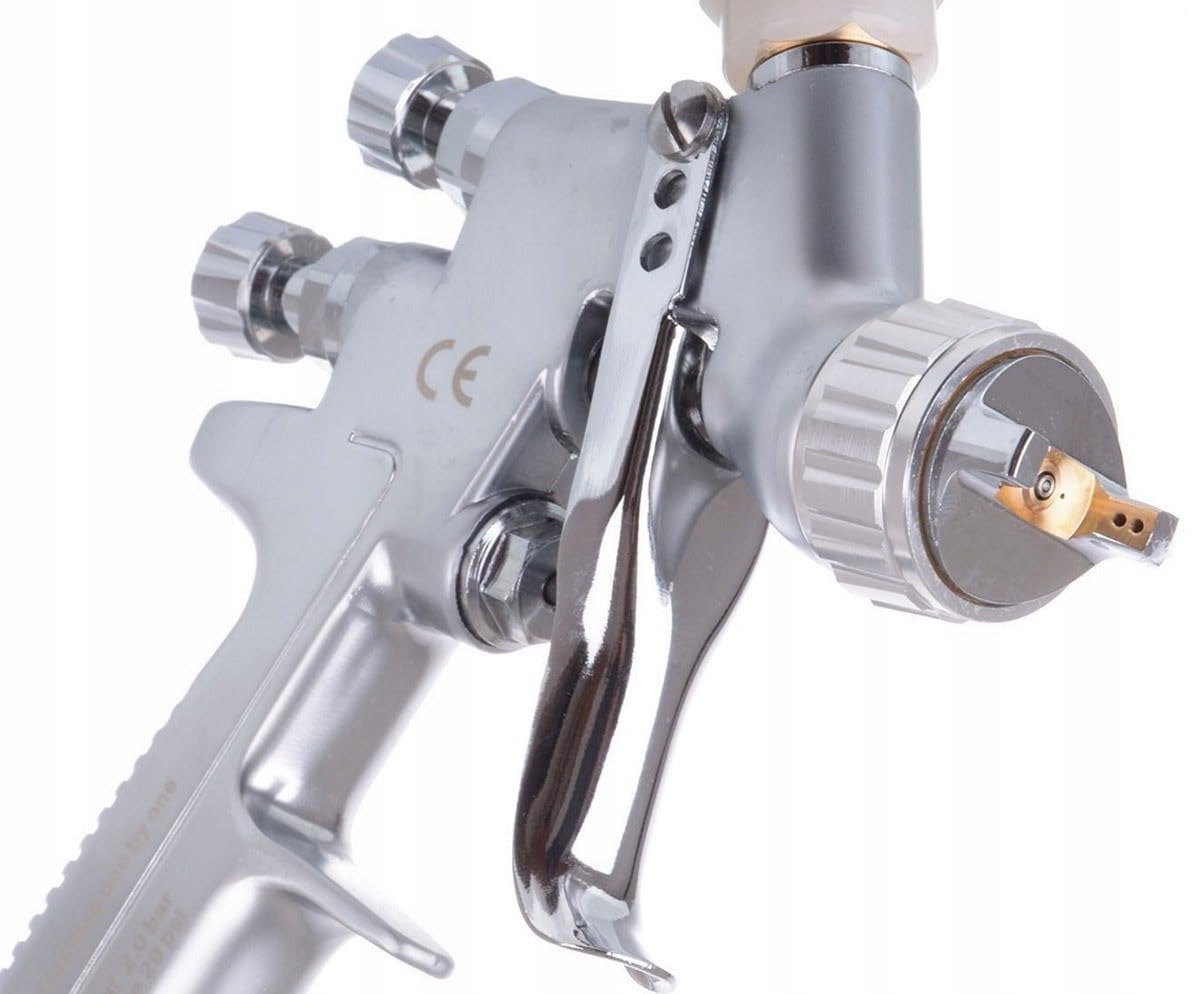 HVLP Mini H-921 Pistolet pulvérisateur à Technologie Buse de 1,2 mm Durable Capacité de 250 ML pour la Peinture Trois Modes de réglage Très Efficace Bon pour Les matériaux Lourds