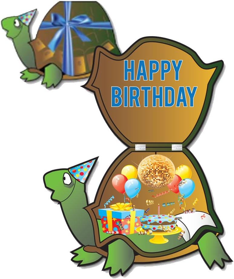 VictoryStore Jumbo Greeting Cards: Jumbo Birthday Card (Big Turtle Card) 2 feet x 3 feet Card with Envelope