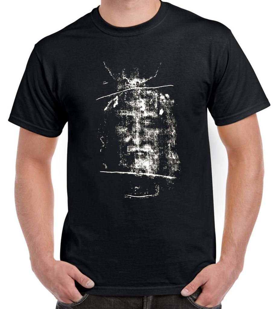 Turin Shroud Men's T-Shirt (Medium, Black)