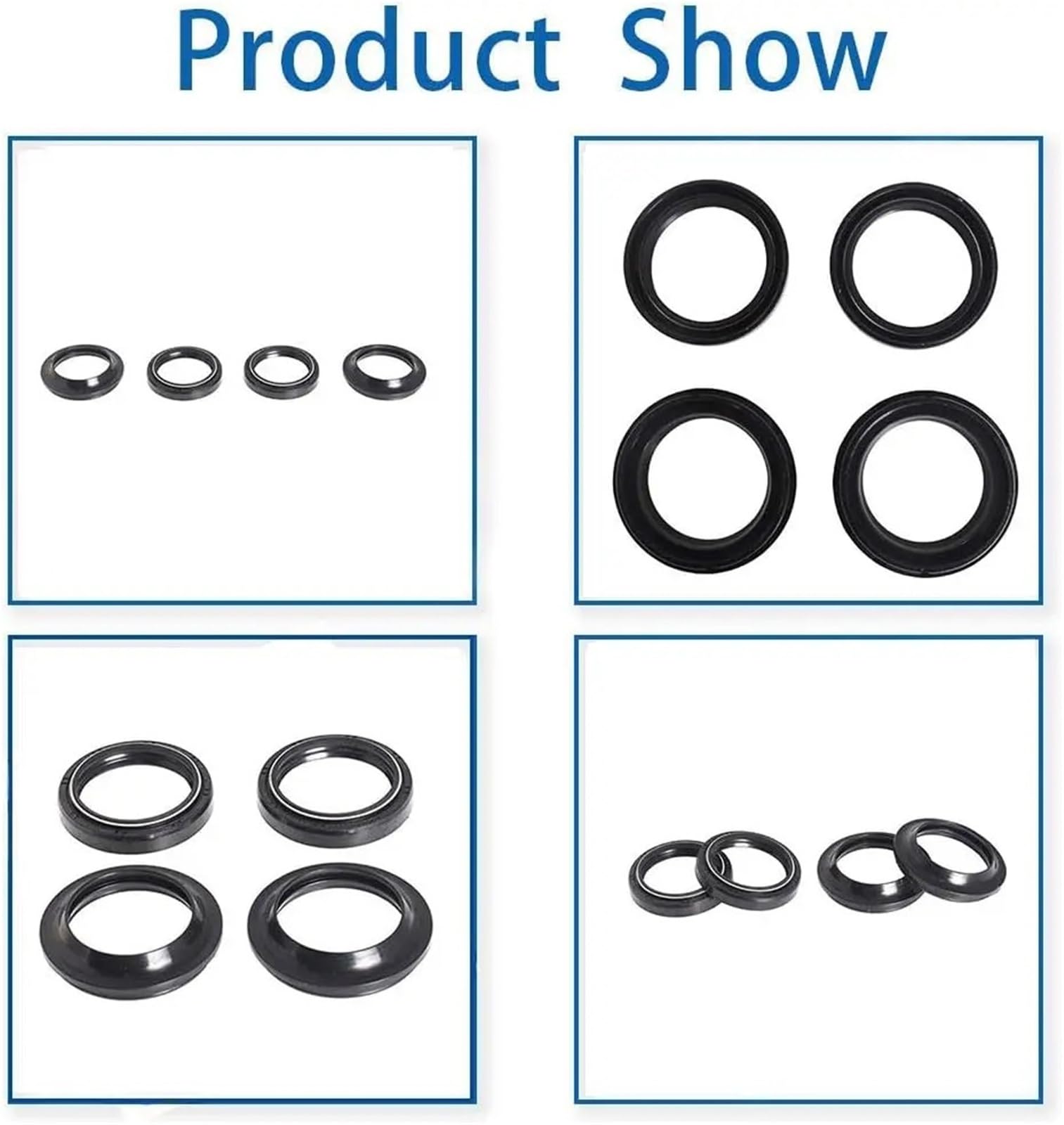 Compatible con el Kit de Sello de Polvo de Aceite de Horquilla Delantera | Recambios de juntas de amortiguadores for motos de calle.(Dust Oil Seal -4 Set)